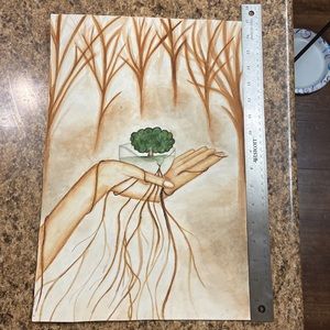 All three paintings done in water color paint and ink.